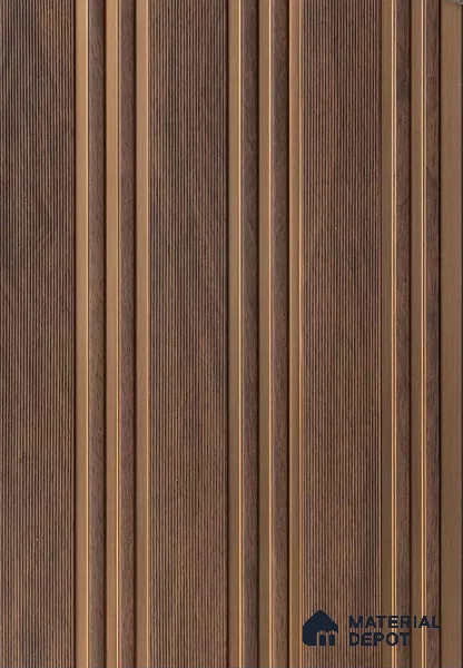 Brown Patterned Look PN 06532 8 ft x 1 ft Charcoal Panel/Louver - 6 mm
