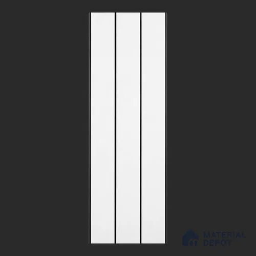 White Plain Colour Look PVC Louver/Panel | 10ft x 1ft | 10 - mm | PN 06201