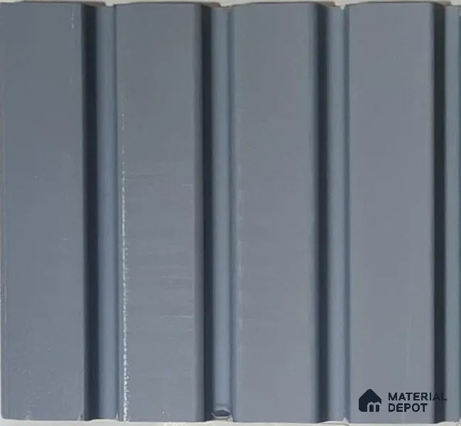 Grey Plain Colour Look PN 07899 9.5 ft x 5 inch Charcoal Panel/Louver - 11 mm