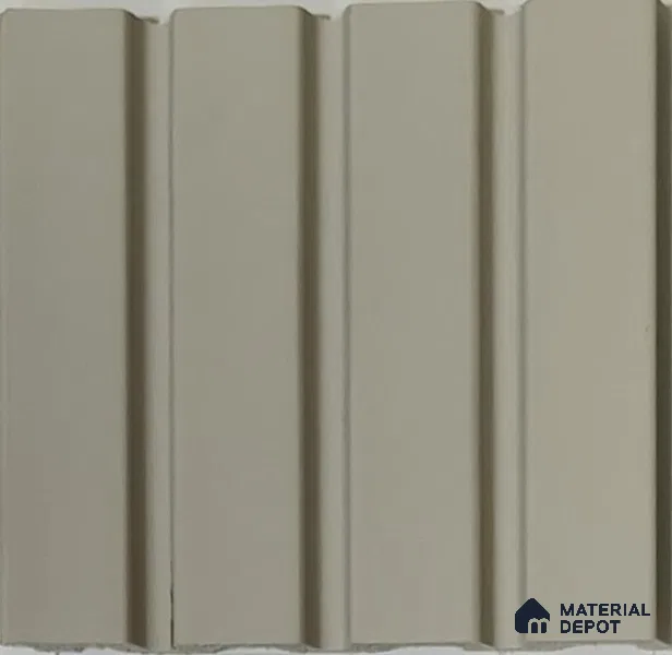 Beige Plain Colour Look PN 07901 9.5 ft x 5 inch Charcoal Panel/Louver - 11 mm