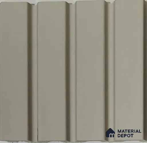 Beige Plain Colour Look PN 07901 9.5 ft x 5 inch Charcoal Panel/Louver - 11 mm
