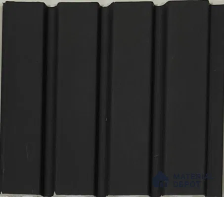 Black Plain Colour Look PN 07902 9.5 ft x 5 inch Charcoal Panel/Louver - 11 mm