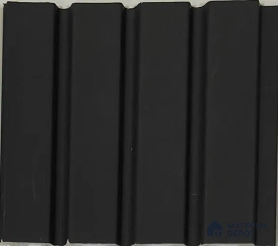 Black Plain Colour Look PN 07902 9.5 ft x 5 inch Charcoal Panel/Louver - 11 mm