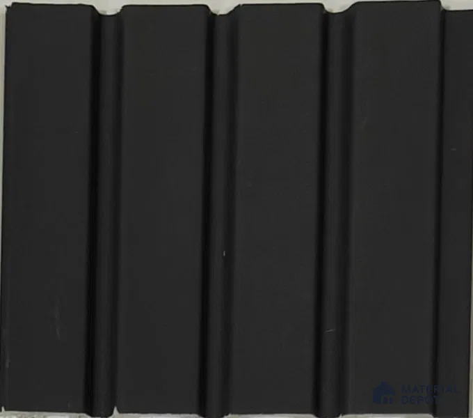 Black Plain Colour Look PN 07902 9.5 ft x 5 inch Charcoal Panel/Louver - 11 mm