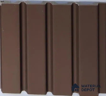 Brown Plain Colour Look PN 07903 9.5 ft x 5 inch Charcoal Panel/Louver - 11 mm