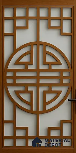 Duco Paintable Oriental Harmony 8 ft x 4 ft CNC Made HDHMR Panel - 12 mm