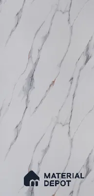 White Marble Look LM 22049 8 ft x 4 ft Texture Finish Decorative Laminate - 1 mm | Suitable for TV Unit, Wardrobe, Kitchen Cabinets