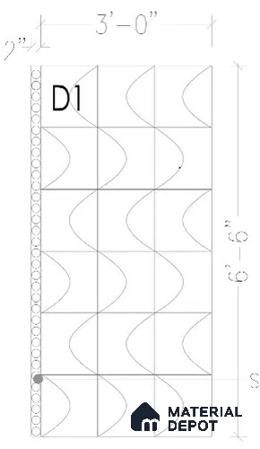Duco Paintable Parallel Waves 8 ft x 4 ft CNC Made HDHMR Panel - 25 mm