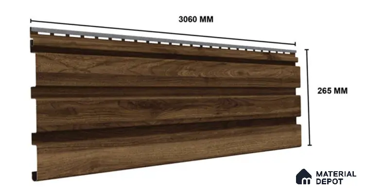 Pearl 10 ft x 0.86 ft (3060x265 mm) Louvers Design Interior & Exterior Wall & Ceiling Panel - 14 mm | Suitable for Balcony, Facade & Open Area | Width is Subjected to 5% Variation