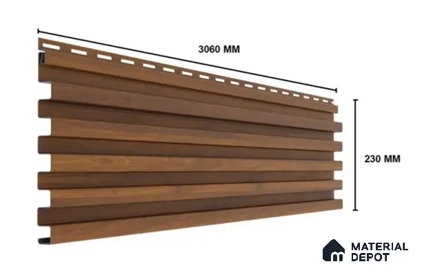 Portoro 10 ft x 8.2 inch Vertica Design Interior & Exterior Wall & Ceiling Panel - 20 mm | Suitable for Balcony, Facade & Open Area | Width is Subjected to 5% Variation