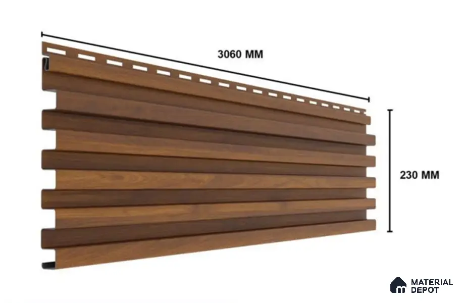 Portoro 10 ft x 8.2 inch Vertica Design Interior & Exterior Wall & Ceiling Panel - 20 mm | Suitable for Balcony, Facade & Open Area | Width is Subjected to 5% Variation