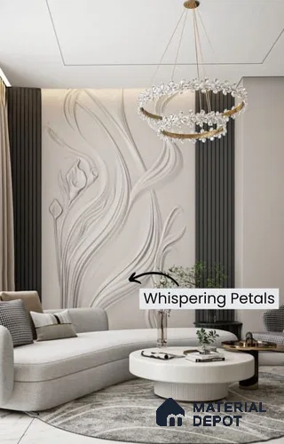 Duco Paintable Petals 8 ft x 4 ft CNC Made HDHMR Panel - 25 mm