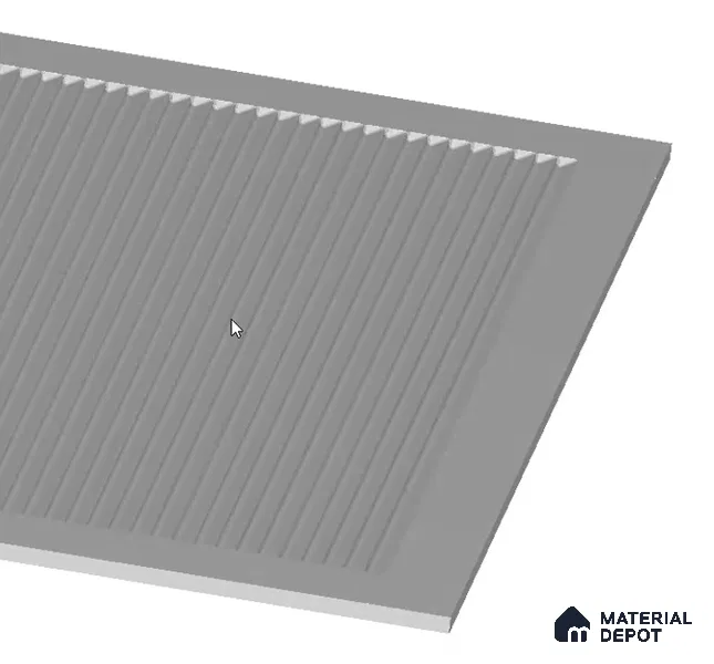 Fluted CNC Made HDHMR Panel 8 ft x 4 ft - 17 mm ( Design Dimension 7.5 ft x 3.5 ft - 12 mm Depth )