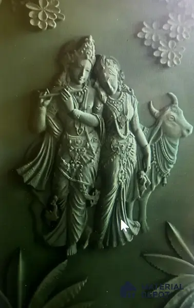 Duco Paintable Radha Krishna with Cow 3D DesignCNC Made HDHMR Panel 4 ft x 3 ft - 18 mm