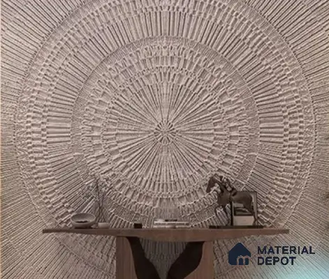 Duco Paintable Radiant Mandala 8 ft x 4 ft CNC Made HDHMR Panel - 50 mm