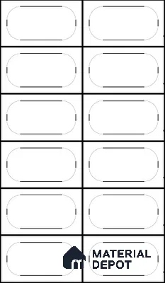 Duco Paintable Rounded Rectangle 8 ft x 4 ft CNC Made HDHMR - 12 mm