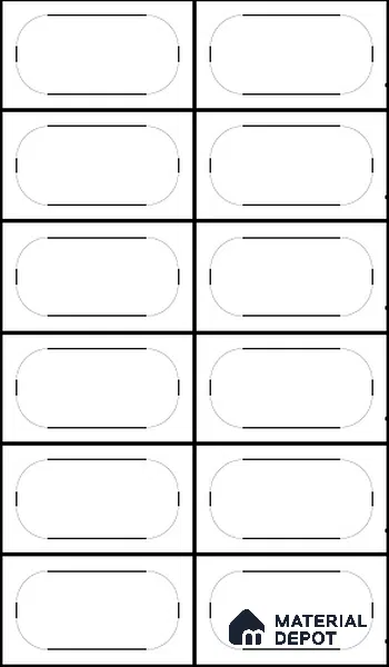 Duco Paintable Rounded Rectangle 8 ft x 4 ft CNC Made HDHMR - 12 mm