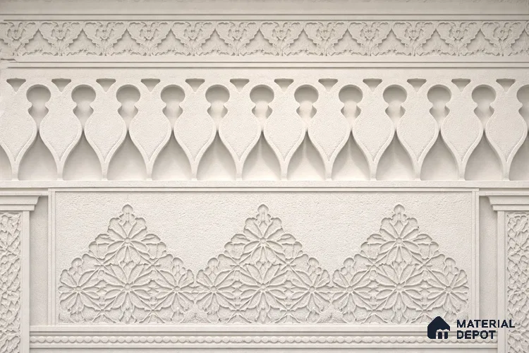 Royal Drop Jali CNC Made HDHMR Panel 7.5 ft x 1 ft - 12 mm