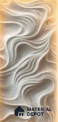 Duco Paintable Sand Waves Design 10 ft x 4 ft CNC Made HDHMR Panel - 25 mm