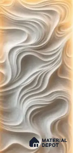 Duco Paintable Sand Waves Design 8 ft x 4 ft CNC Made HDHMR Panel - 25 mm