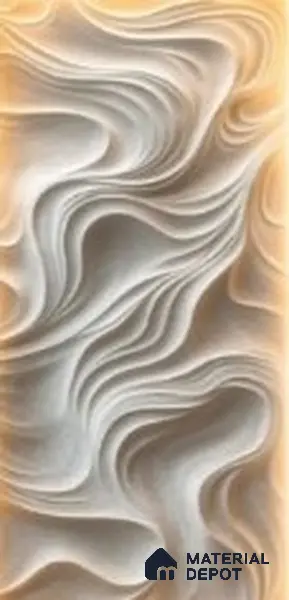 Duco Paintable Sand Waves Design 10 ft x 4 ft CNC Made HDHMR Panel - 25 mm