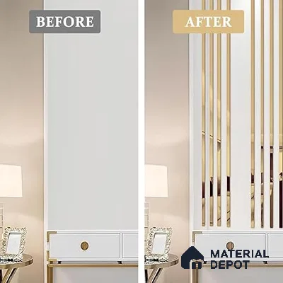 Self Adhesive Peel & Stick Strip Rose Gold Glossy Finish Edgeline PM 00291 L | 5 mtr x 20 x 0.3 mm | Adhesive Type Installation | Suitable for Floor & Walls