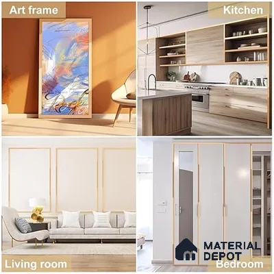 Self Adhesive Peel & Stick Strip Rose Gold Glossy Finish Edgeline PM 00291 L | 5 mtr x 20 x 0.3 mm | Adhesive Type Installation | Suitable for Floor & Walls