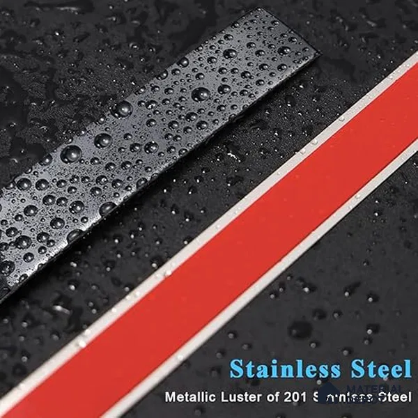 Self Adhesive Peel & Stick Strip Polish Black Glossy Finish Edgeline PM 00291 | 5 mtr x 10 x 0.3 mm | Adhesive Type Installation | Suitable for Floor & Walls