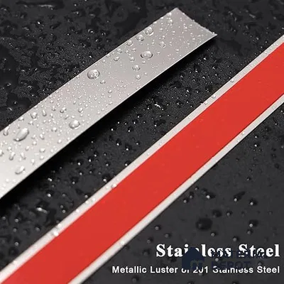 Self Adhesive Peel & Stick Strip Chrome Plated Glossy Finish Edgeline PM 00291 V | 5 mtr x 20 x 0.3 mm | Adhesive Type Installation | Suitable for Floor & Walls