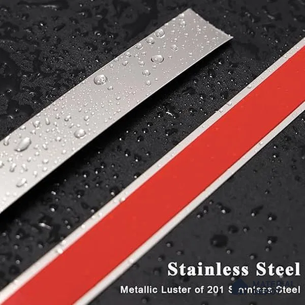 Self Adhesive Peel & Stick Strip Chrome Plated Glossy Finish Edgeline PM 00291 V | 5 mtr x 20 x 0.3 mm | Adhesive Type Installation | Suitable for Floor & Walls