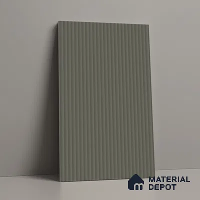 Fluted Solid Color Look LM 01348 Sheer 8 ft x 4 ft Texture Finish Decorative Laminate - 1 mm  | Suitable for TV Unit, Wardrobe, Kitchen Cabinets