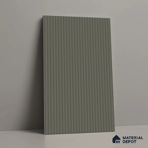 Fluted Solid Color Look LM 01348 Sheer 8 ft x 4 ft Texture Finish Decorative Laminate - 1 mm | Suitable for TV Unit, Wardrobe, Kitchen Cabinets