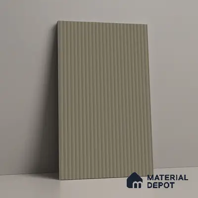 Taupe Beige Fluted Solid Color Look LM 01356 Beige 8 ft x 4 ft Texture Finish Decorative Laminate - 1 mm  | Suitable for TV Unit, Wardrobe, Kitchen Cabinets