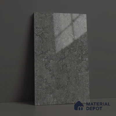 Stone Look LM 01371 Zenith Dark 8 ft x 4 ft High Gloss Finish Decorative Laminate - 1 mm  | Suitable for TV Unit, Wardrobe, Kitchen Cabinets