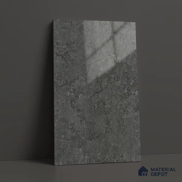 Stone Look LM 01371 Zenith Dark 8 ft x 4 ft High Gloss Finish Decorative Laminate - 1 mm  | Suitable for TV Unit, Wardrobe, Kitchen Cabinets