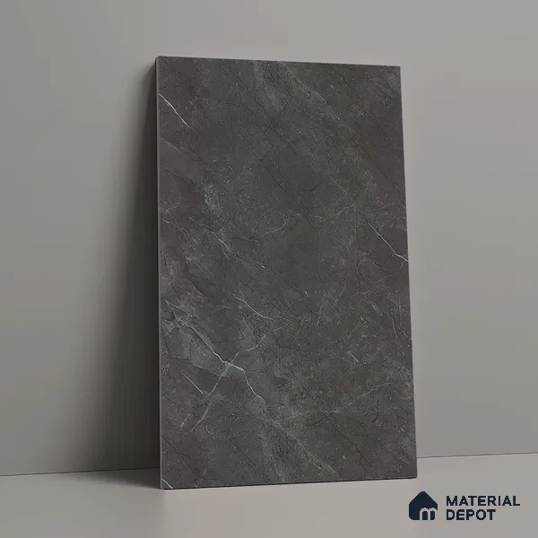 LM 01384 Iceland Dark Grey 8 ft x 4 ft Texture Finish Decorative Laminate - 1 mm  | Suitable for TV Unit, Wardrobe, Kitchen Cabinets