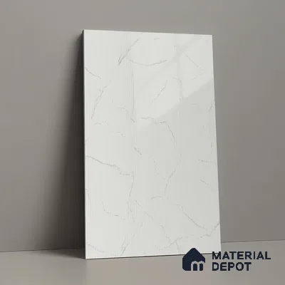 Marble Fluted Look LM 01461 Cloud Canvas 8 ft x 4 ft High Gloss Finish Decorative Laminate - 1 mm  | Suitable for TV Unit, Wardrobe, Kitchen Cabinets