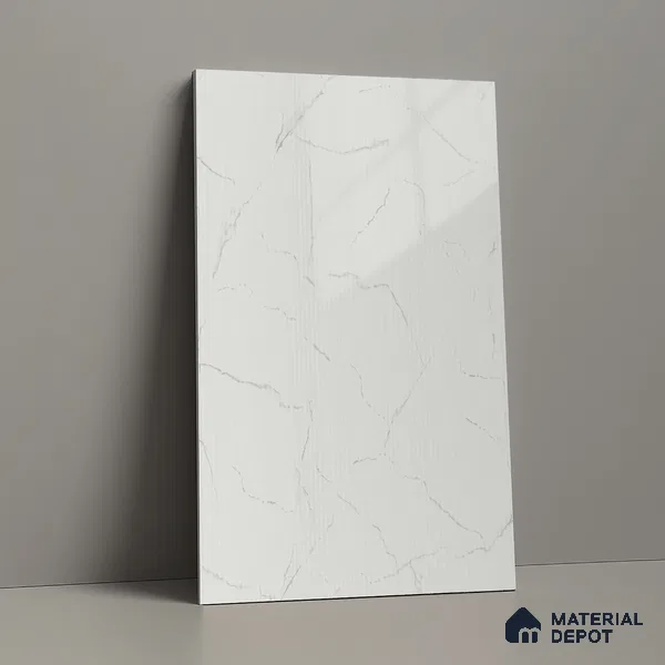 Marble Fluted Look LM 01461 Cloud Canvas 8 ft x 4 ft High Gloss Finish Decorative Laminate - 1 mm  | Suitable for TV Unit, Wardrobe, Kitchen Cabinets