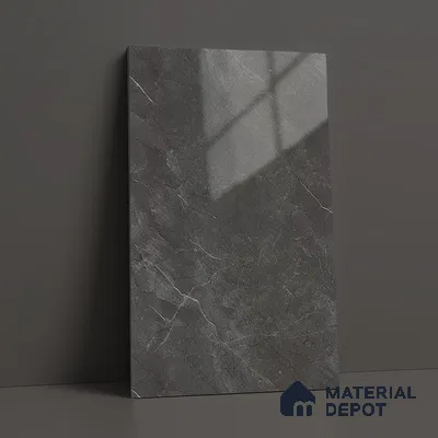 LM 01466 Iceland Dark Grey 8 ft x 4 ft High Gloss Finish Decorative Laminate - 1 mm  | Suitable for TV Unit, Wardrobe, Kitchen Cabinets