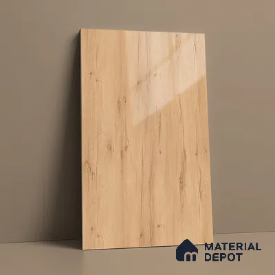 Wooden Look LM 01467 Ivory Glow 8 ft x 4 ft High Gloss Finish Decorative Laminate - 1 mm  | Suitable for TV Unit, Wardrobe, Kitchen Cabinets