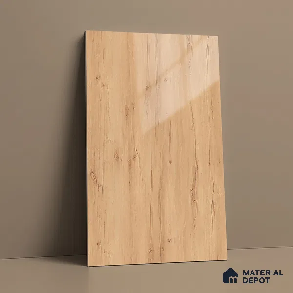 Wooden Look LM 01467 Ivory Glow 8 ft x 4 ft High Gloss Finish Decorative Laminate - 1 mm  | Suitable for TV Unit, Wardrobe, Kitchen Cabinets