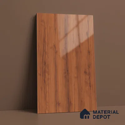 Wooden Look LM 01470 Ripple Wood 8 ft x 4 ft High Gloss Finish Decorative Laminate - 1 mm  | Suitable for TV Unit, Wardrobe, Kitchen Cabinets