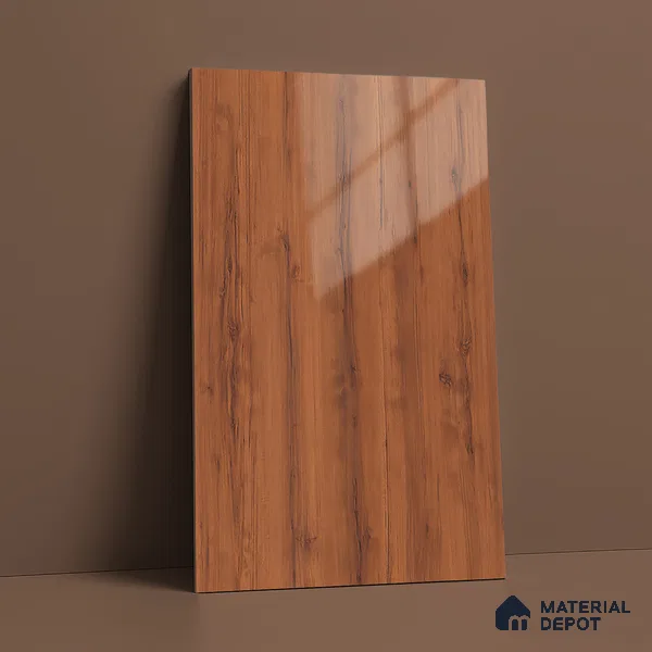 Wooden Look LM 01470 Ripple Wood 8 ft x 4 ft High Gloss Finish Decorative Laminate - 1 mm  | Suitable for TV Unit, Wardrobe, Kitchen Cabinets