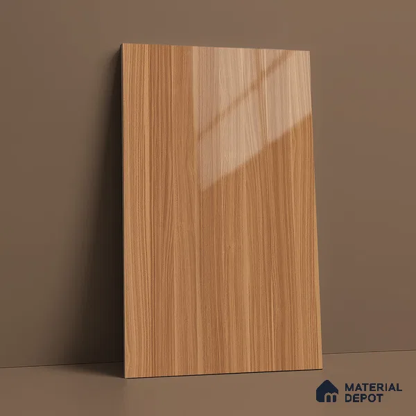 LM 01471 Brown Woodscar 8 ft x 4 ft High Gloss Finish Decorative Laminate - 1 mm  | Suitable for TV Unit, Wardrobe, Kitchen Cabinets