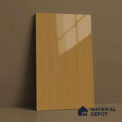 Wooden Look LM 01473 Rich Walnut 8 ft x 4 ft High Gloss Finish Decorative Laminate - 1 mm  | Suitable for TV Unit, Wardrobe, Kitchen Cabinets