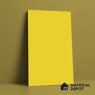 LM 01514 Lime Yellow 8 ft x 4 ft Suede Finish Decorative Laminate - 1 mm  | Suitable for Living Room, Kitchen, Office