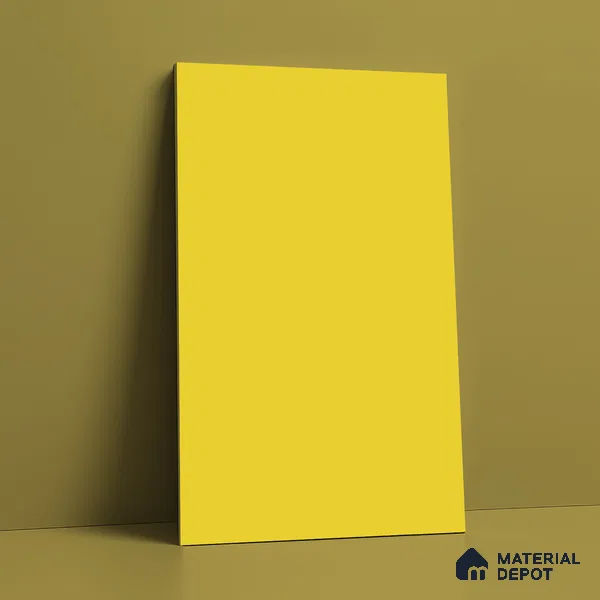LM 01514 Lime Yellow 8 ft x 4 ft Suede Finish Decorative Laminate - 1 mm | Suitable for Living Room, Kitchen, Office
