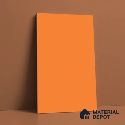 LM 01515 Pumpkin Orange 8 ft x 4 ft Suede Finish Decorative Laminate - 1 mm  | Suitable for Living Room, Kitchen, Office