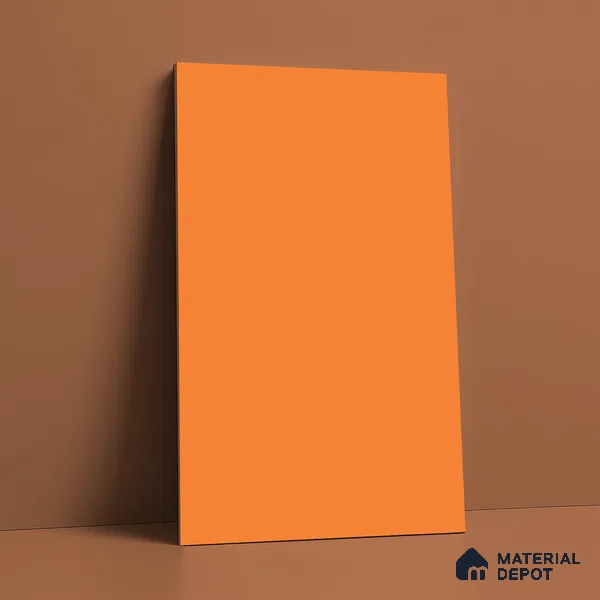 LM 01515 Pumpkin Orange 8 ft x 4 ft Suede Finish Decorative Laminate - 1 mm  | Suitable for Living Room, Kitchen, Office