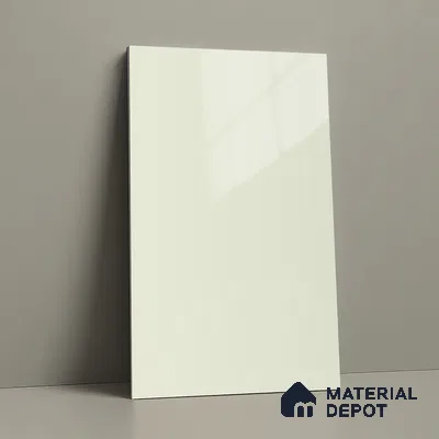 LM 01518 Frosty White 8 ft x 4 ft High Gloss Finish Decorative Laminate - 1 mm  | Suitable for Living Room, Kitchen, Office